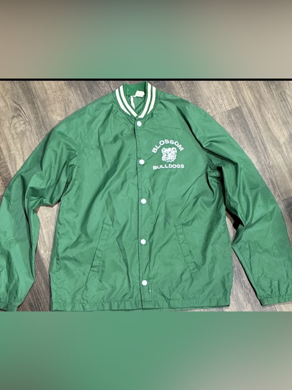 Blossom Bulldogs Green Varsity Jacket